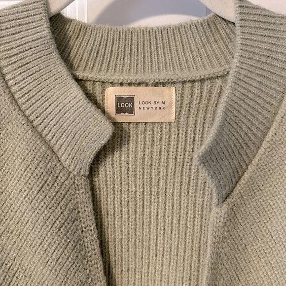 LOOK BY M Bolero Knit Cardigan Sage - Picture 3 of 4